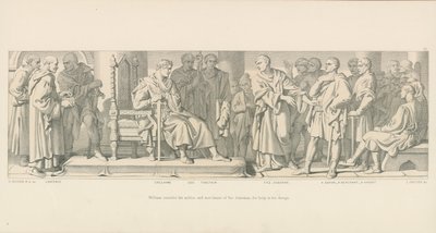 William Consults the Nobles and Merchants of his Dukedom, for help in his Design by Daniel Maclise